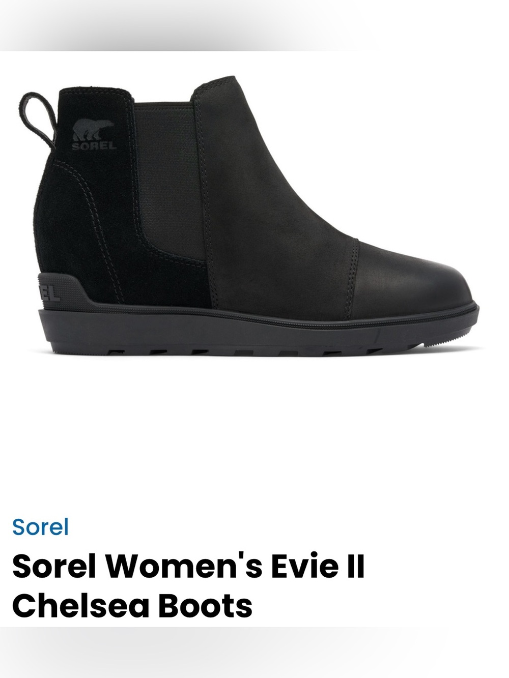 Sorel Women's Evie II Chelsea Boot - Black